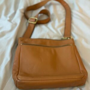 Fossil Tan Crossbody Bag with Adjustable Strap